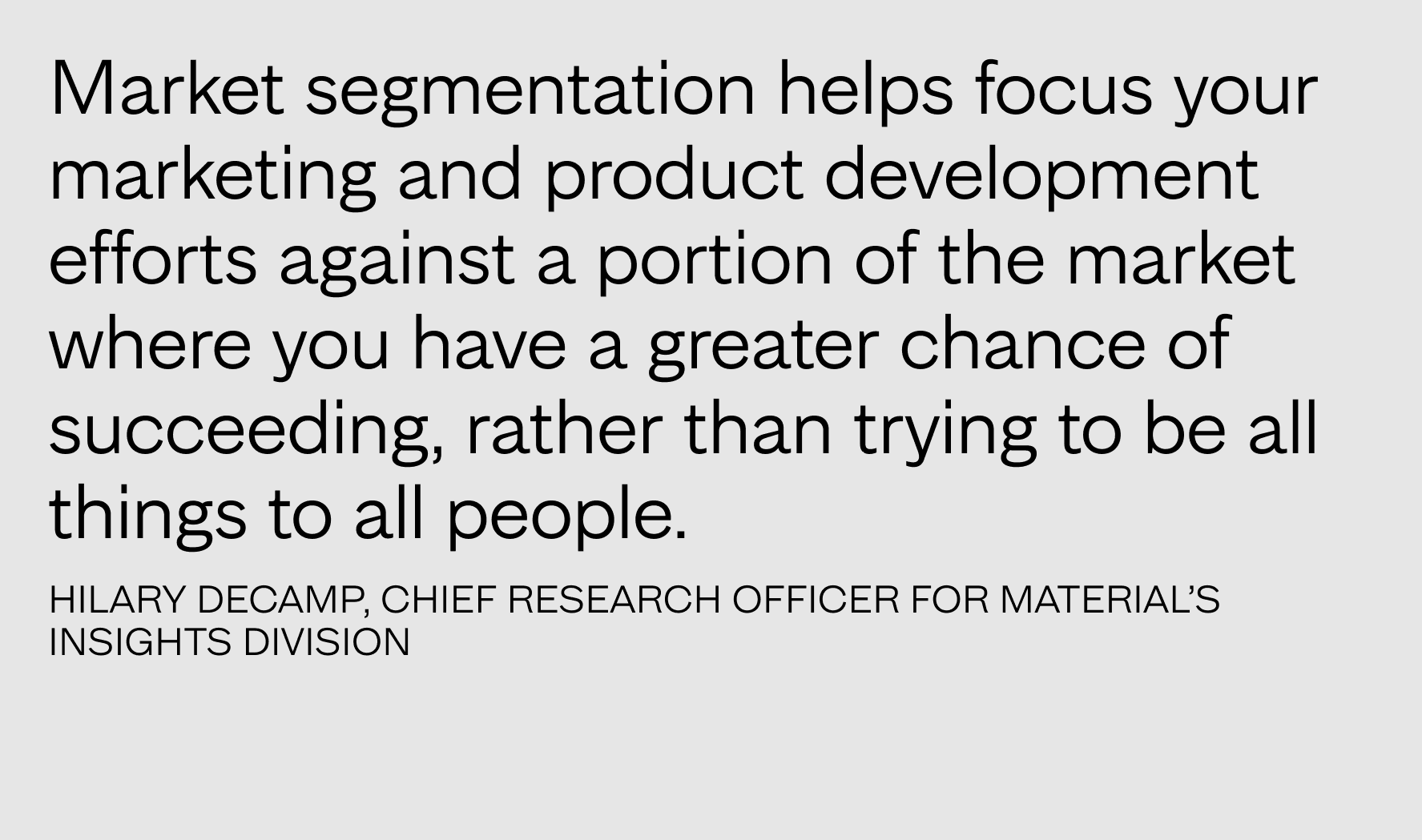 A Primer on Market Segmentation